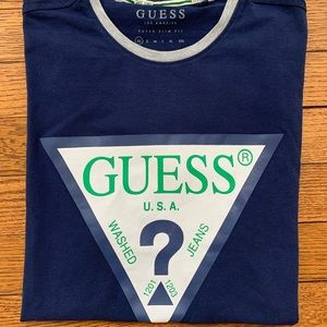 GUESS NWOT blue T-shirt teen boy